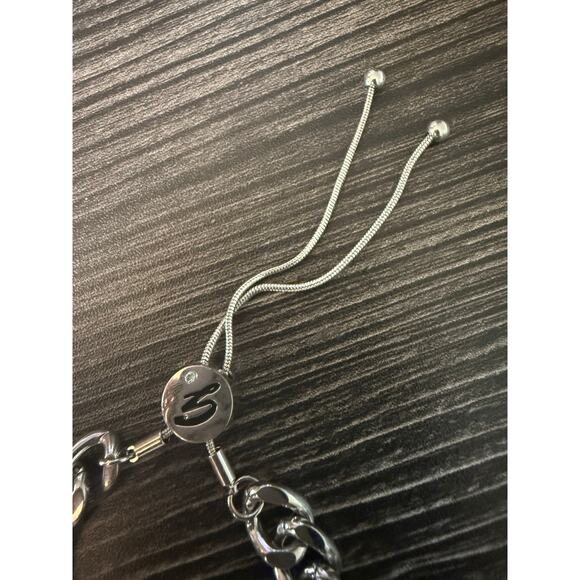 Vintage Guess Rhinestone Charm Bracelet w/ Adjustable Clasp - Picture 3 of 5